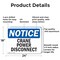 Signmission Crane Power Disconnect, 24 in W x Rectangle, Aluminum OS-2PACK-NS-A-1824-L-15378 - alternate 7
